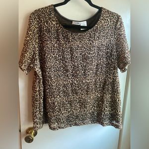 East 5th 1X Leopard Print All Over Smocking